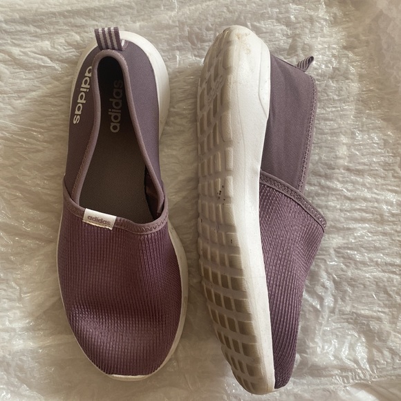 Adidas women’s slip on purple sneakers. - Picture 3 of 5
